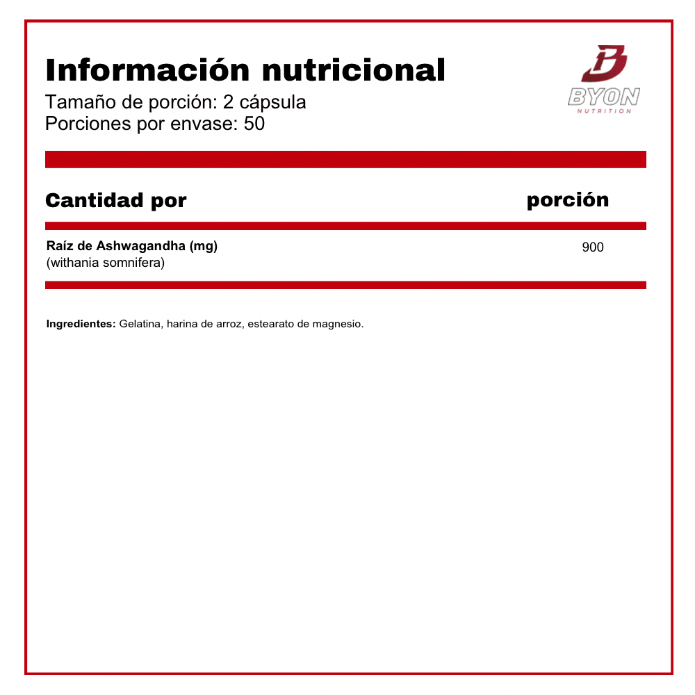 Ashwagandha 450 mg 100 caps - Byon Nutrition