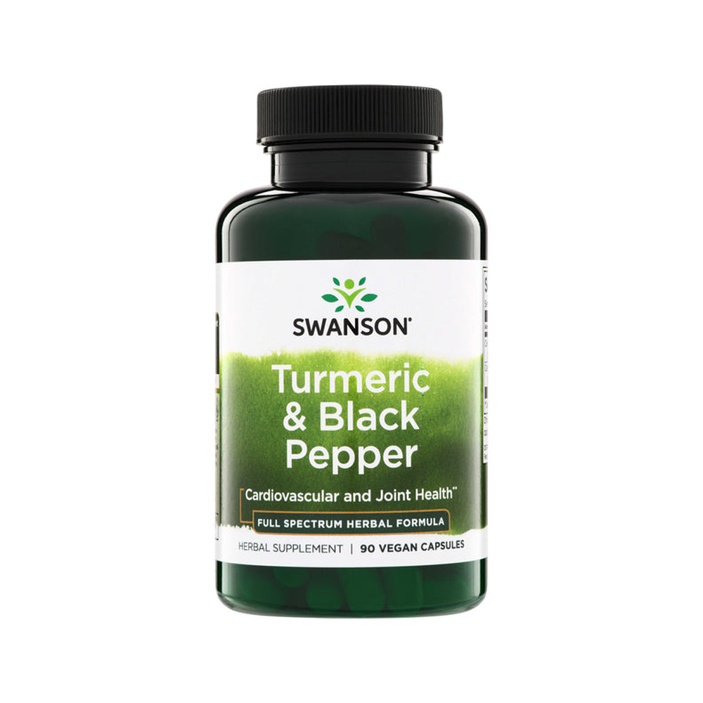 Cúrcuma con Pimienta Negra 600 mg Swanson 90 Cápsulas - Byon Nutrition