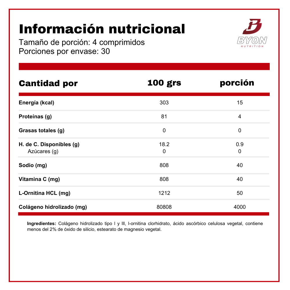Colágeno Hidrolizado + Vitamina C 120 cápsulas