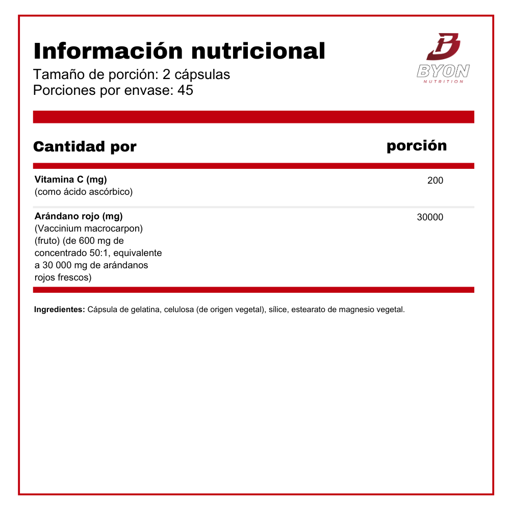 Cranberry 30.000 mg + Vitamina C