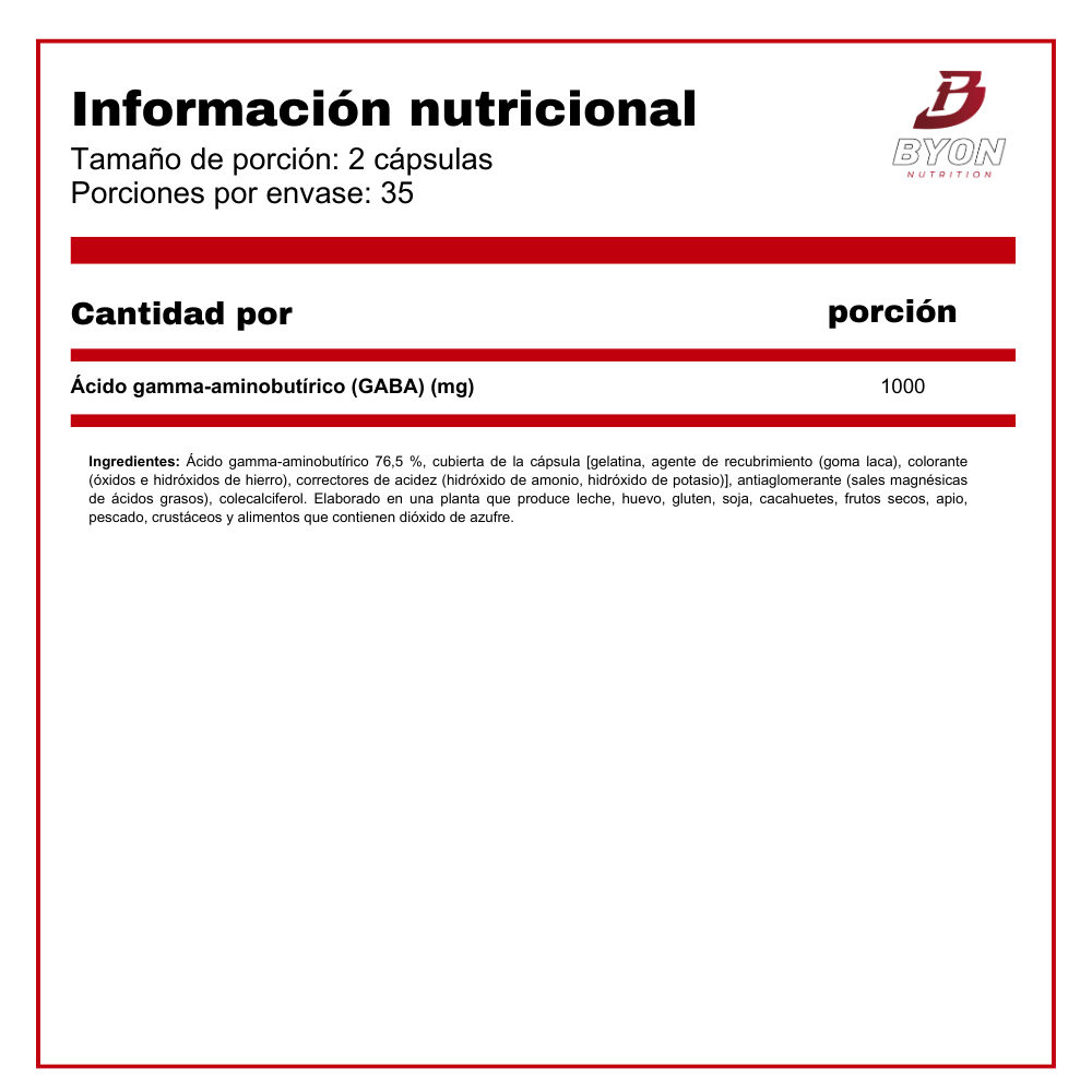 Gaba 500 mg 70 cápsulas