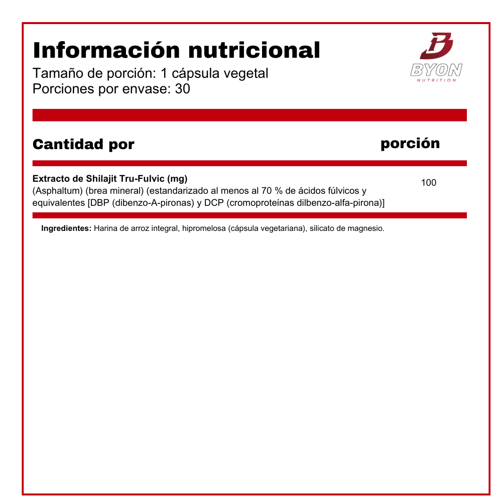 Extracto de Shilajit 100 mg en cápsulas de Swanson, suplemento de vitaminas y salud, con información nutricional visible.