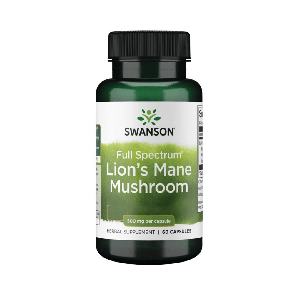 Melena de León 500 mg – Swanson 60 cápsulas Vitaminas y Salud Swanson