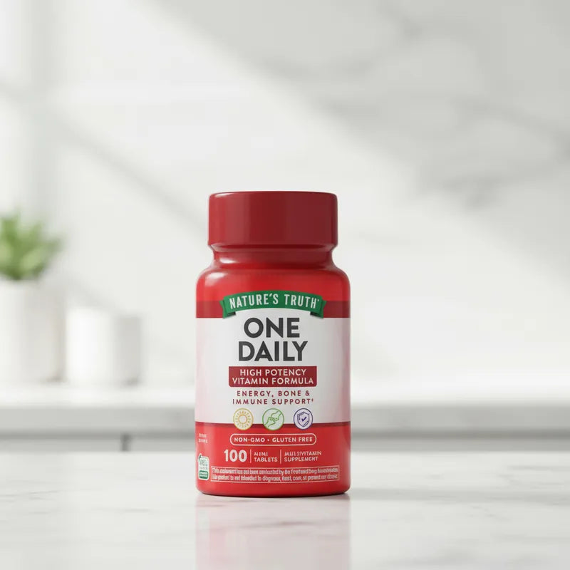 Multivitamínico Mini One Daily de Nature's Truth, 100 mini tabletas, suplemento de vitaminas y salud de fácil ingesta.