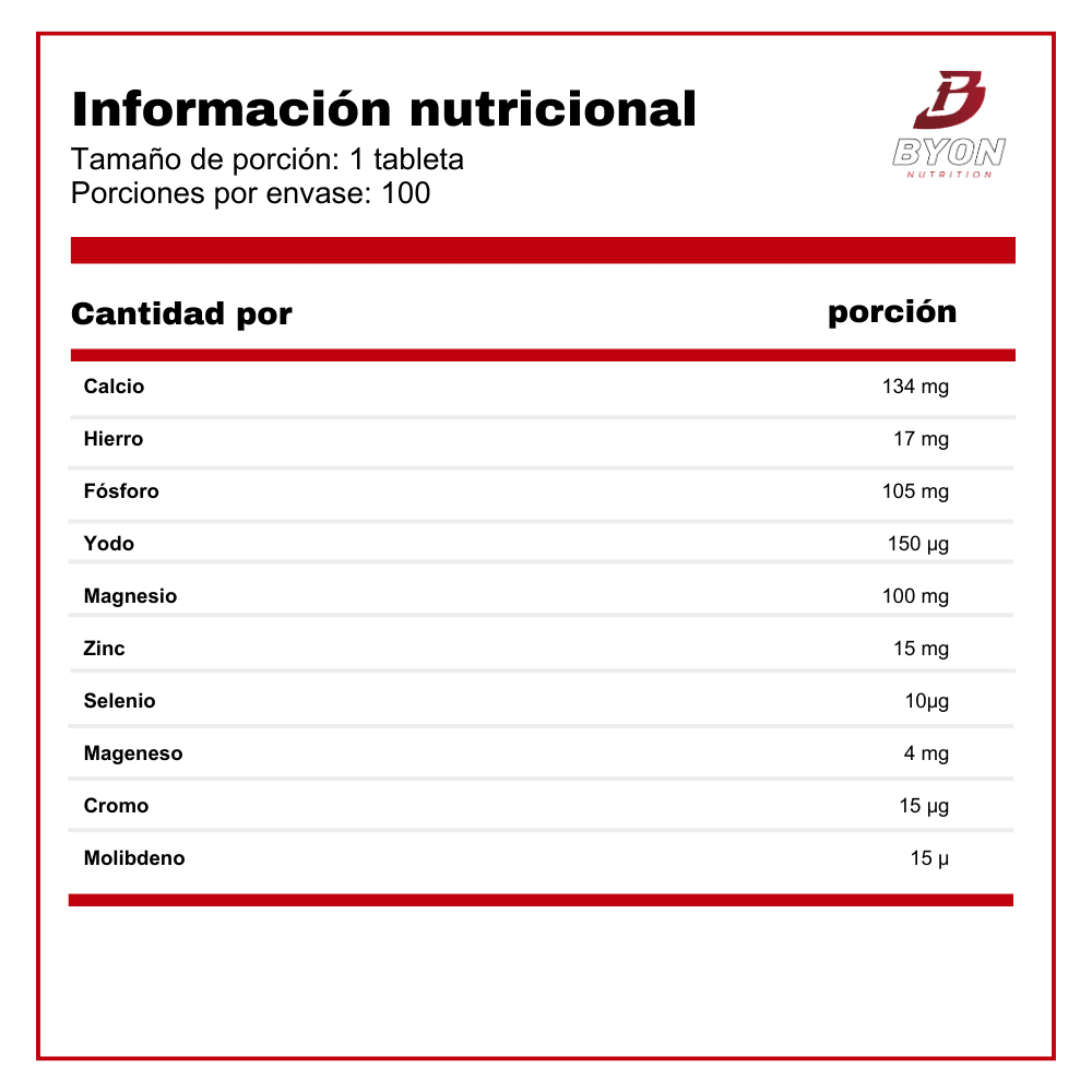 One a Day Multivitaminico 100 tabletas - Byon Nutrition