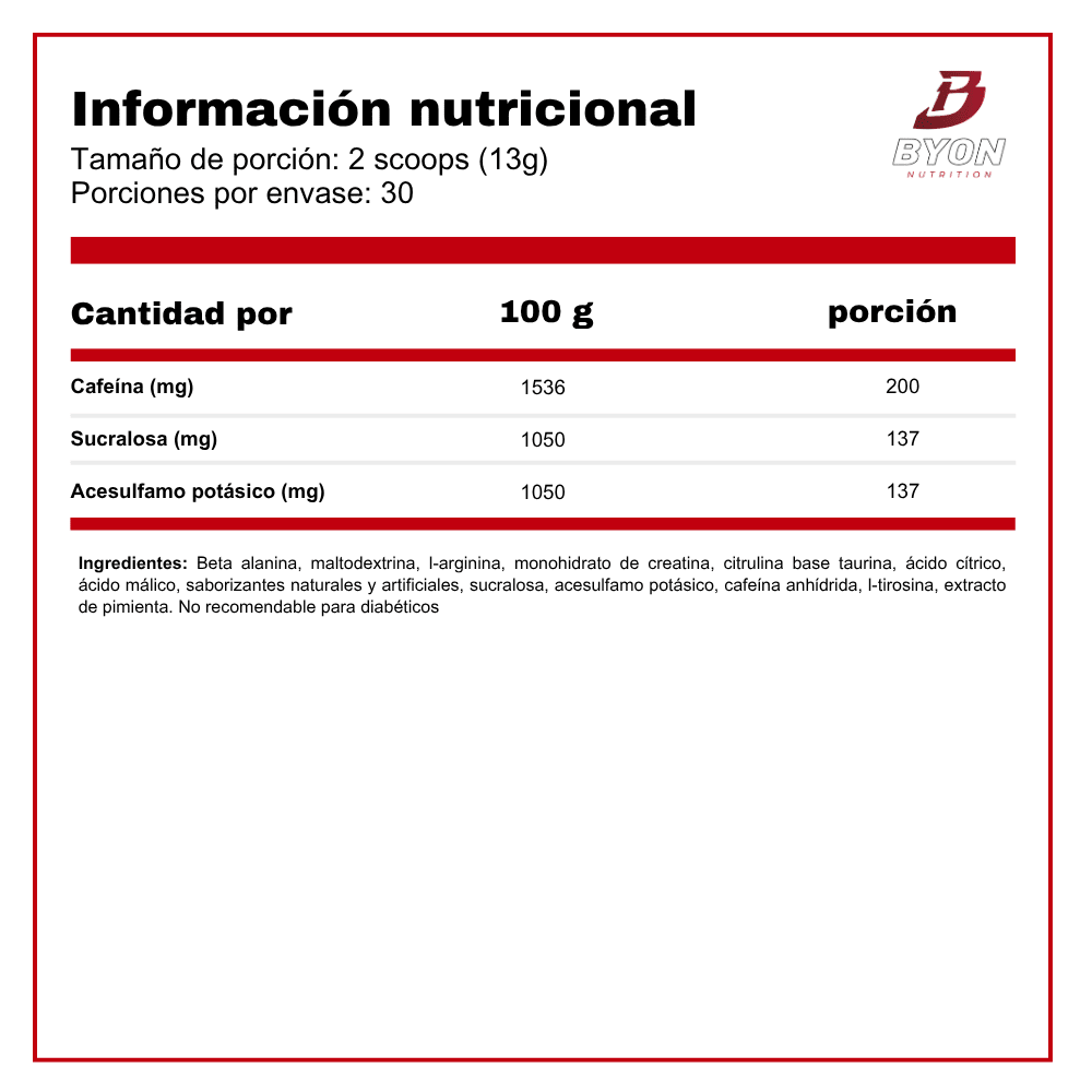 Pre-workout Over Drive 390 grs - QNT Pre-Entrenamientos QNT Sports
