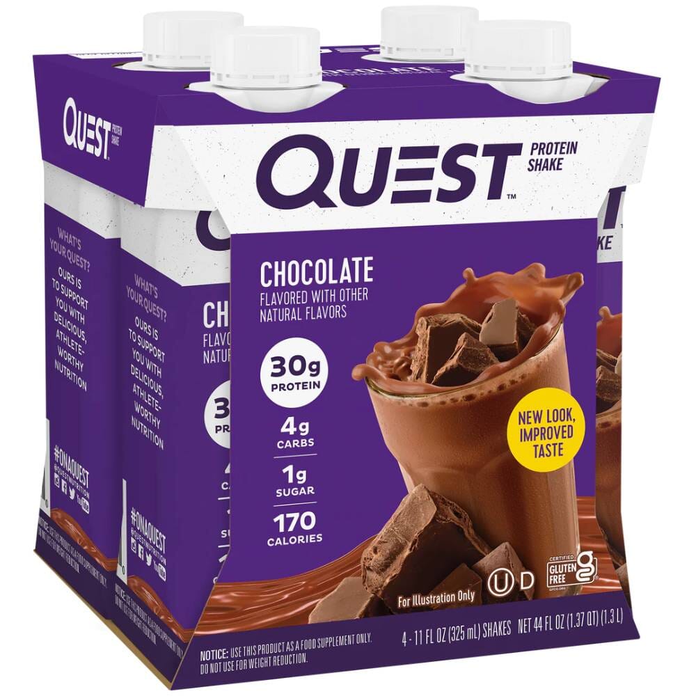 Quest Protein Shake (4 Unidades) Snacks y Endurence Quest Chocolate