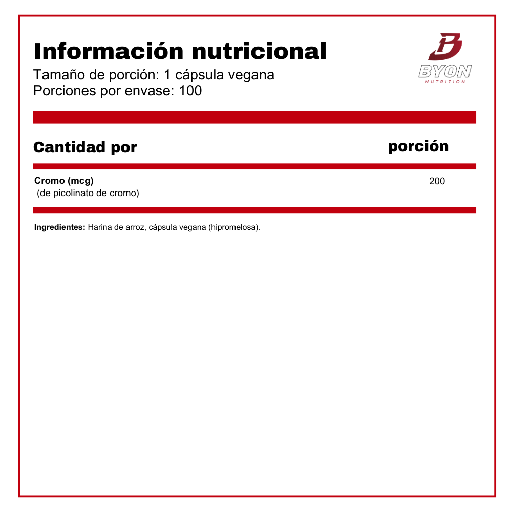 Picolinato de Cromo 200mcg 100 caps