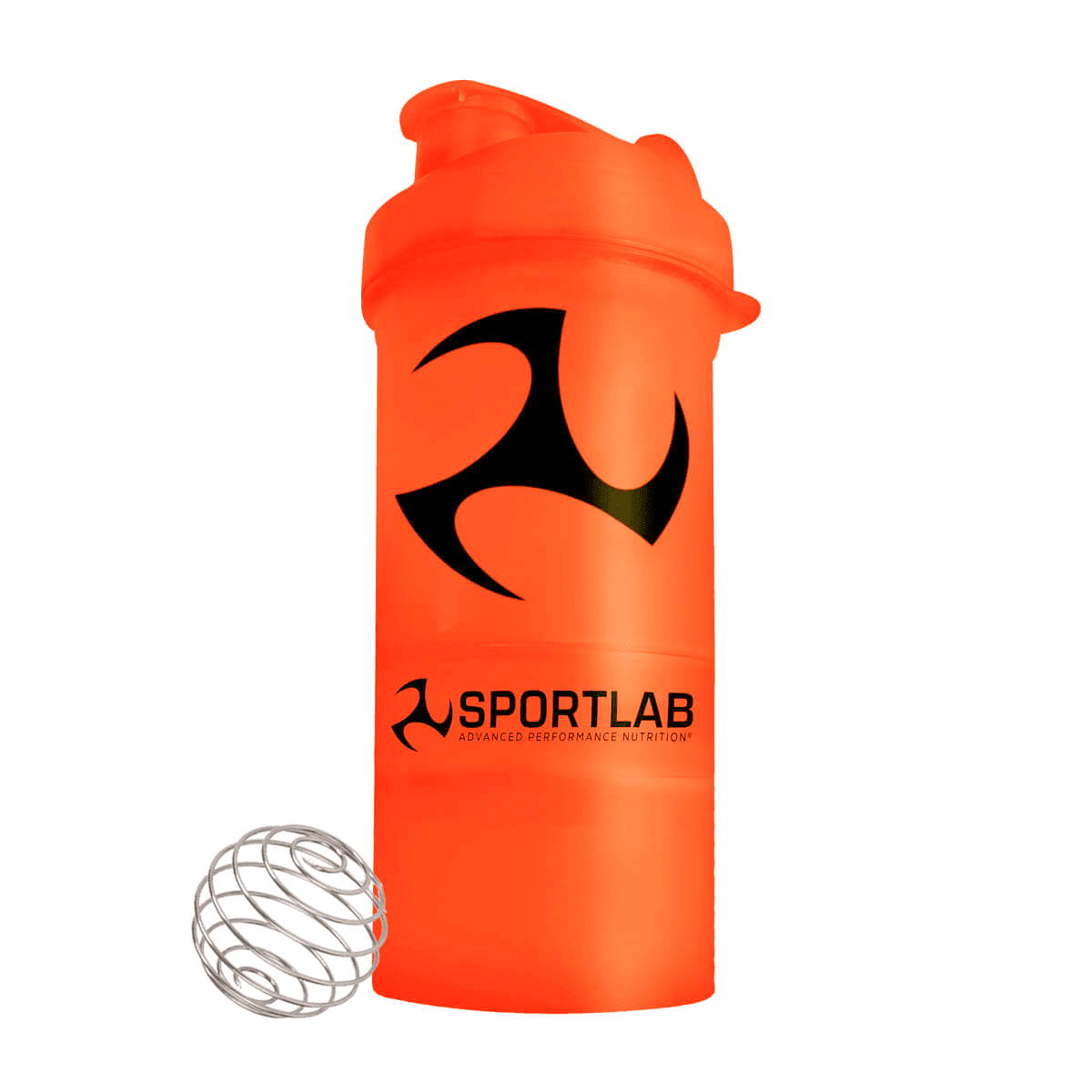 Vaso mezclador 3 en 1 Sportlab de acero inoxidable, capacidad de 400 ml, ideal para deportes y entrenamiento.