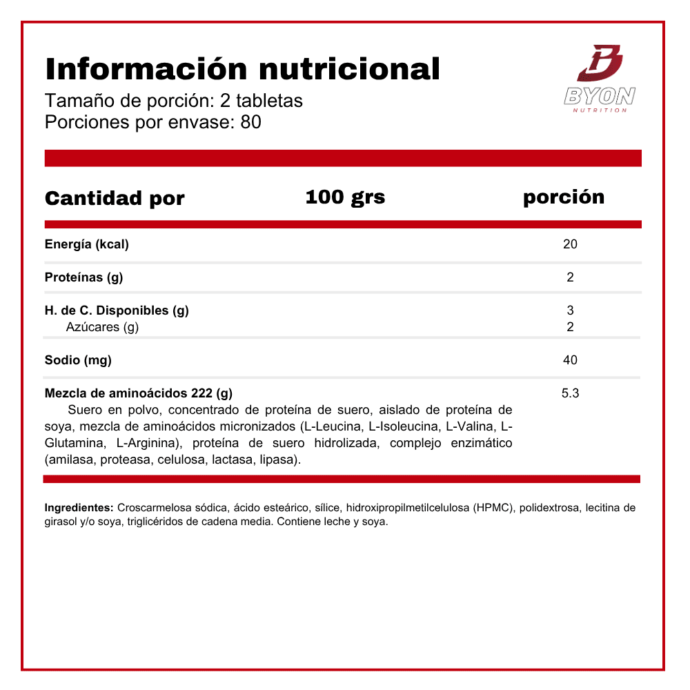 Amino 2222 - Original 160 tabletas Aminoácidos Optimum Nutrition 