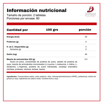 Amino 2222 - Original 160 tabletas Aminoácidos Optimum Nutrition 