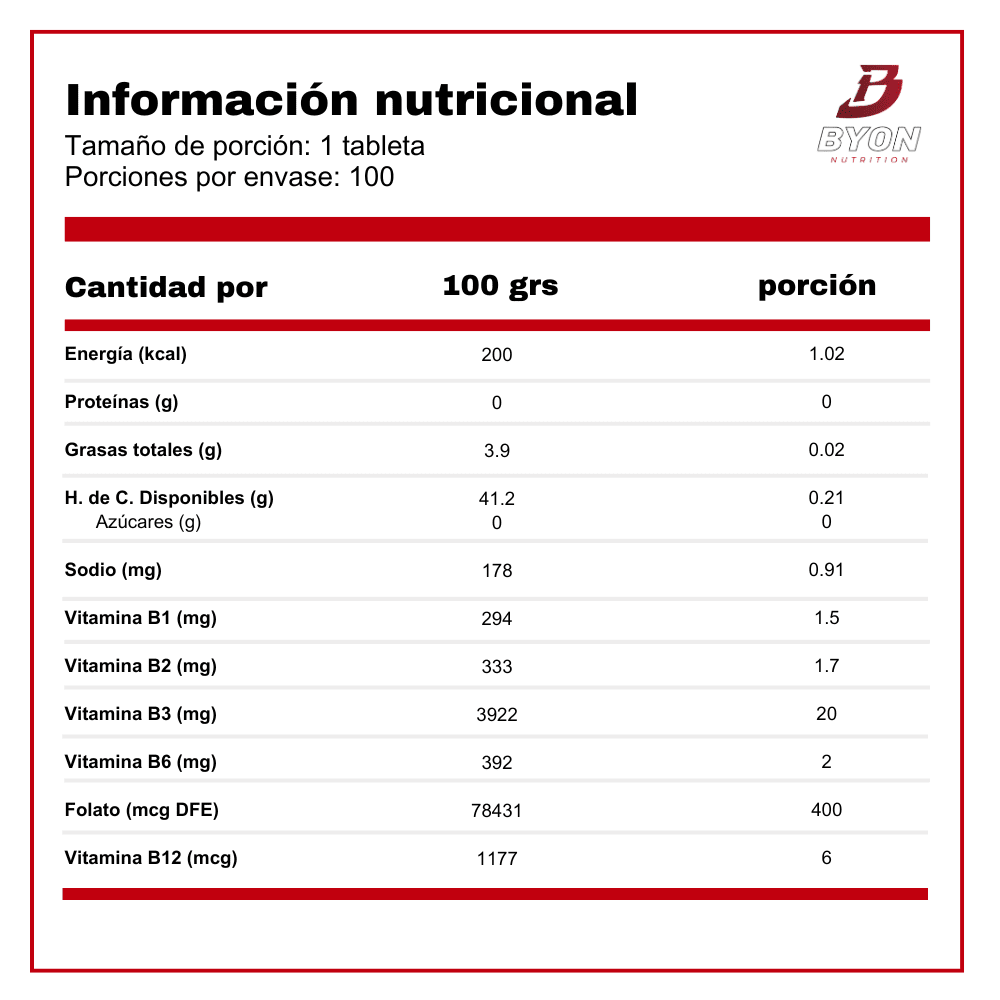 B-complex 100 tabletas Vitaminas y Salud Sunvit Life 
