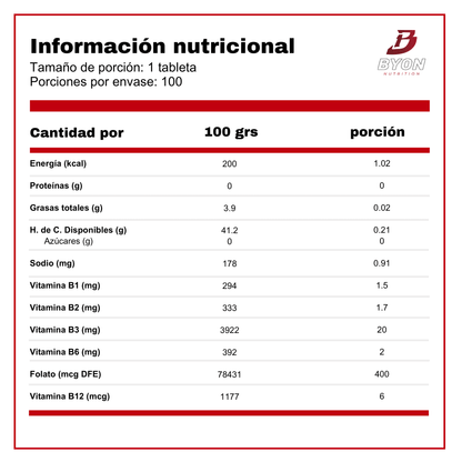 B-complex 100 tabletas Vitaminas y Salud Sunvit Life 