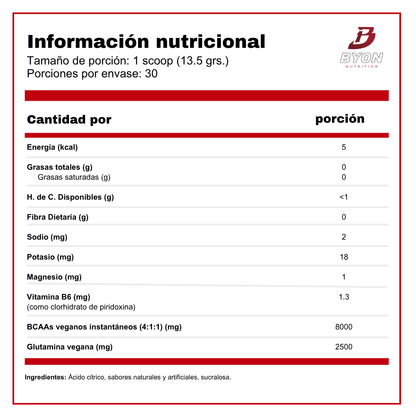 BCAA Revolution 12:1:1 (30 servicios) Aminoácidos Landerfit 