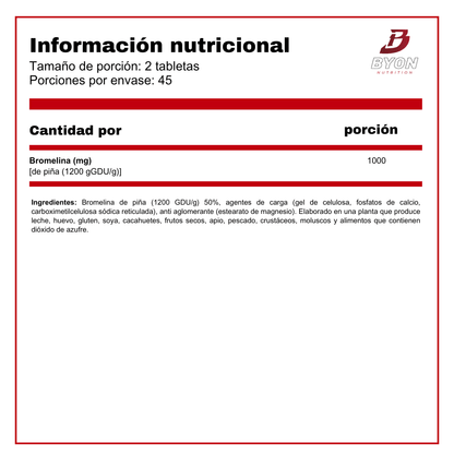 Bromelaina Enzimas Digestivas 90 tabletas Vitaminas y Salud Scitec Nutrition 