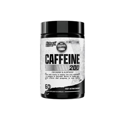 Frasco Nutrex Cafeína 200 mg 60 cápsulas – dosis precisa por cápsula