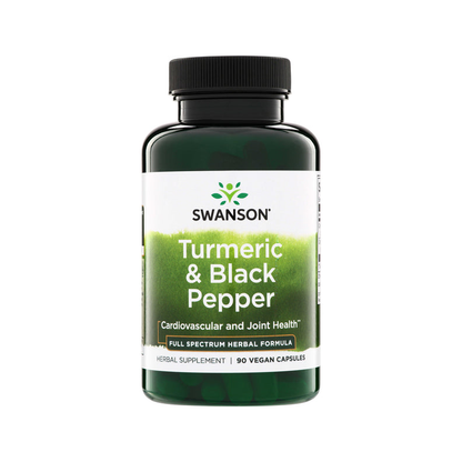 Cúrcuma con Pimienta Negra 600 mg Swanson 90 Cápsulas - Byon Nutrition