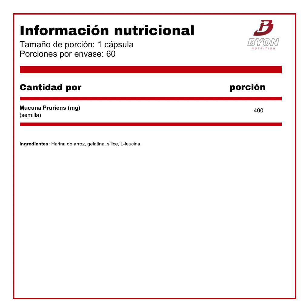 Capsulas de Mucuna Pruriens de espectro completo 400 mg, suplemento pro-hormonal de la marca Swanson en frascos de 60 cápsulas