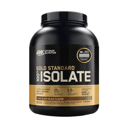 Gold Standard 100% Isolate de Optimum Nutrition, envase de 5 lb sabor Chocolate