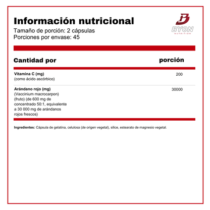 Cranberry 30.000 mg + Vitamina C