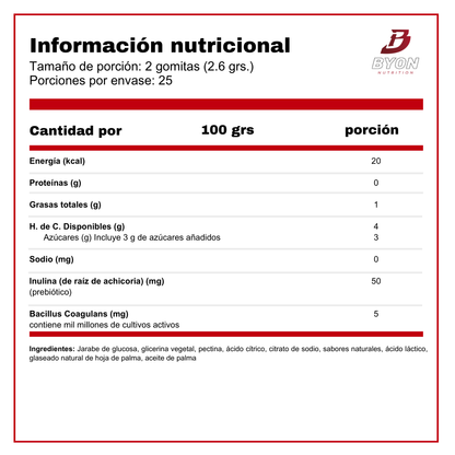 Probiotic + Prebiotic Gummies 1 Billion CFU 50 gomitas veganas