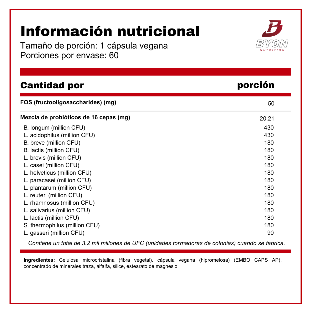 Probioticos Ultimate 16 Dr Sthepen 60 cápsulas - Byon Nutrition