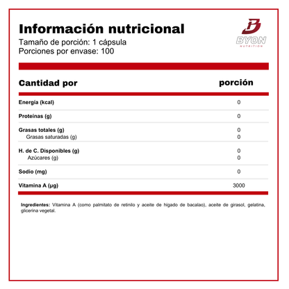Vitamina A 10,000 IU 100 softgels