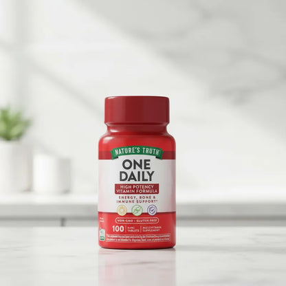 Multivitamínico Mini One Daily de Nature's Truth, 100 mini tabletas, suplemento de vitaminas y salud de fácil ingesta.