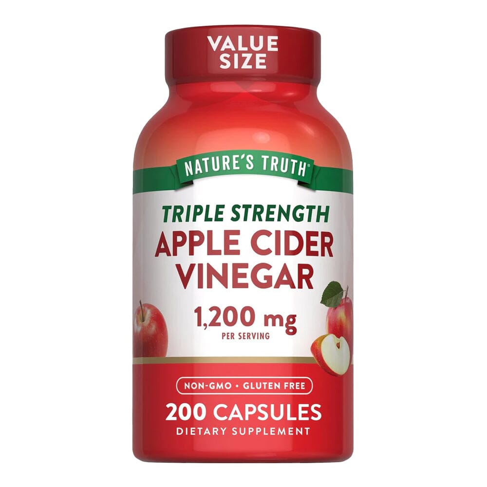 Frasco Nature’s Truth Vinagre de Manzana 1200 mg 200 cápsulas de liberación rápida