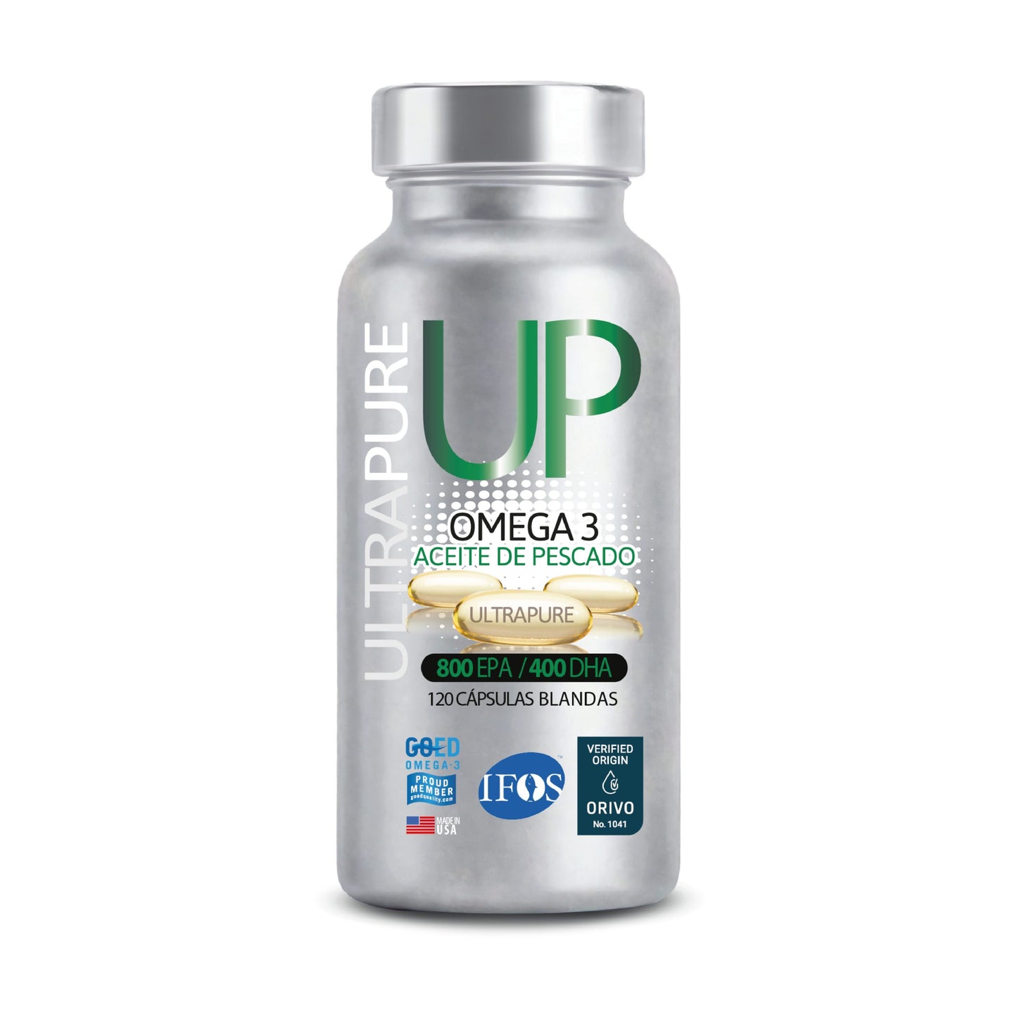Omega 3 UP UltraPure Newscience frasco de 120 softgels