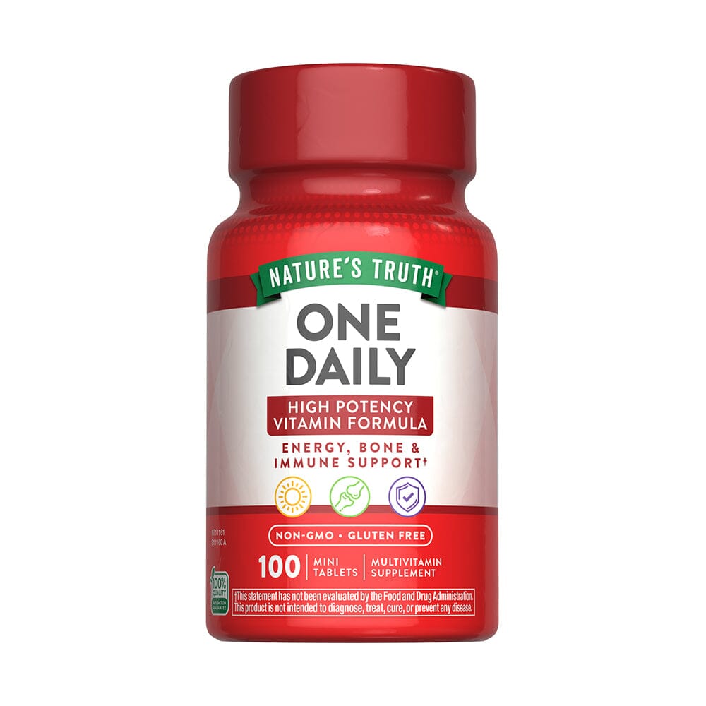 Frasco One Daily Nature’s Truth 100 mini tabletas multivitamínico