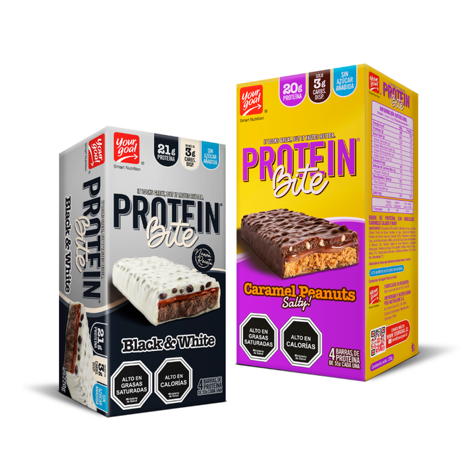 Pack de 2 barras de proteína Your Goal, snack energético y de endurance, con 8 barras en total, ideal para recuperación y energía.