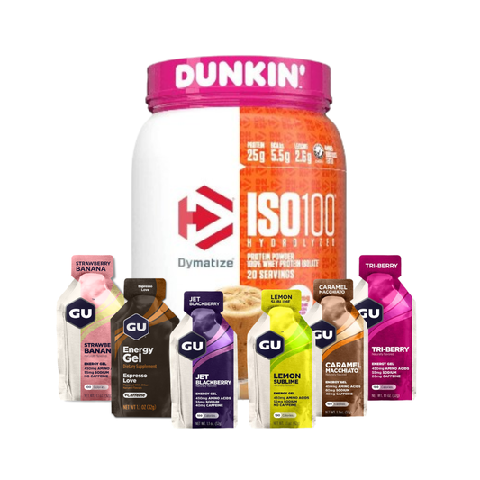 Pack Byon con geles Carbosnack e ISO100 para carrera y recuperación