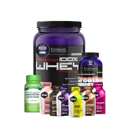 Pack Byon completo con creatina, proteína, magnesio y geles para preparación y día de carrera