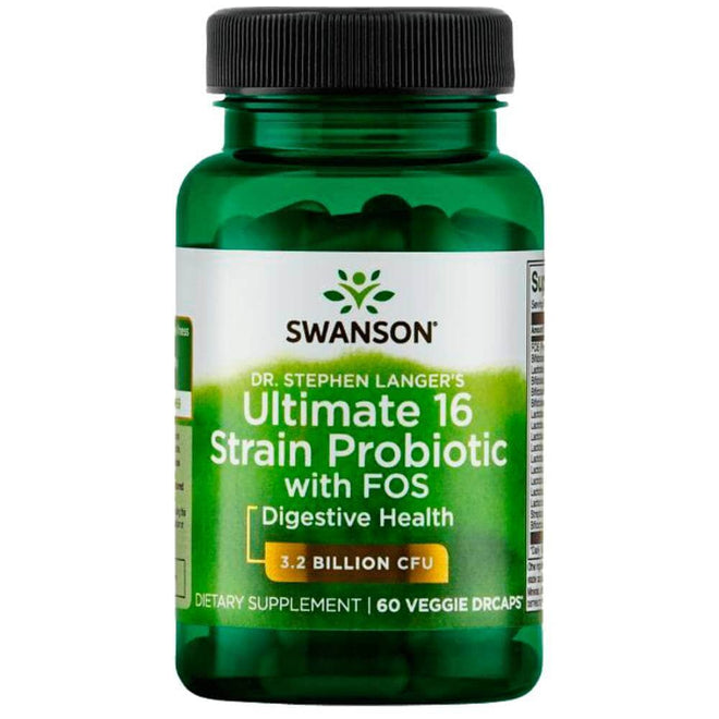 Frasco de Probióticos Ultimate 16 Dr. Stephen de Swanson con 60 cápsulas.