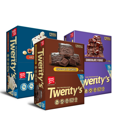 Pack de 36 barras de proteína Twenty’s Your Goal, snack energético y de resistencia para mejorar el rendimiento físico.