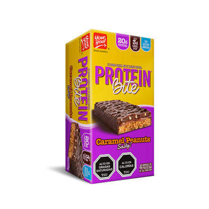 Barras de snack de proteína Your Goal Protein Bite, paquete con 4 barras para energía y endurance, en empaque visible.