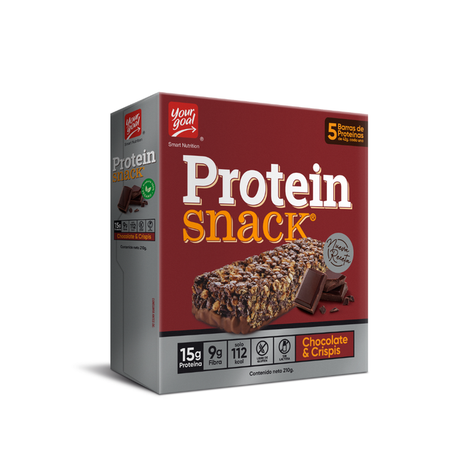 Barras de snack proteico Your Goal, paquete con 5 barras de energía y endurance, ideal para deportistas y snacks saludables