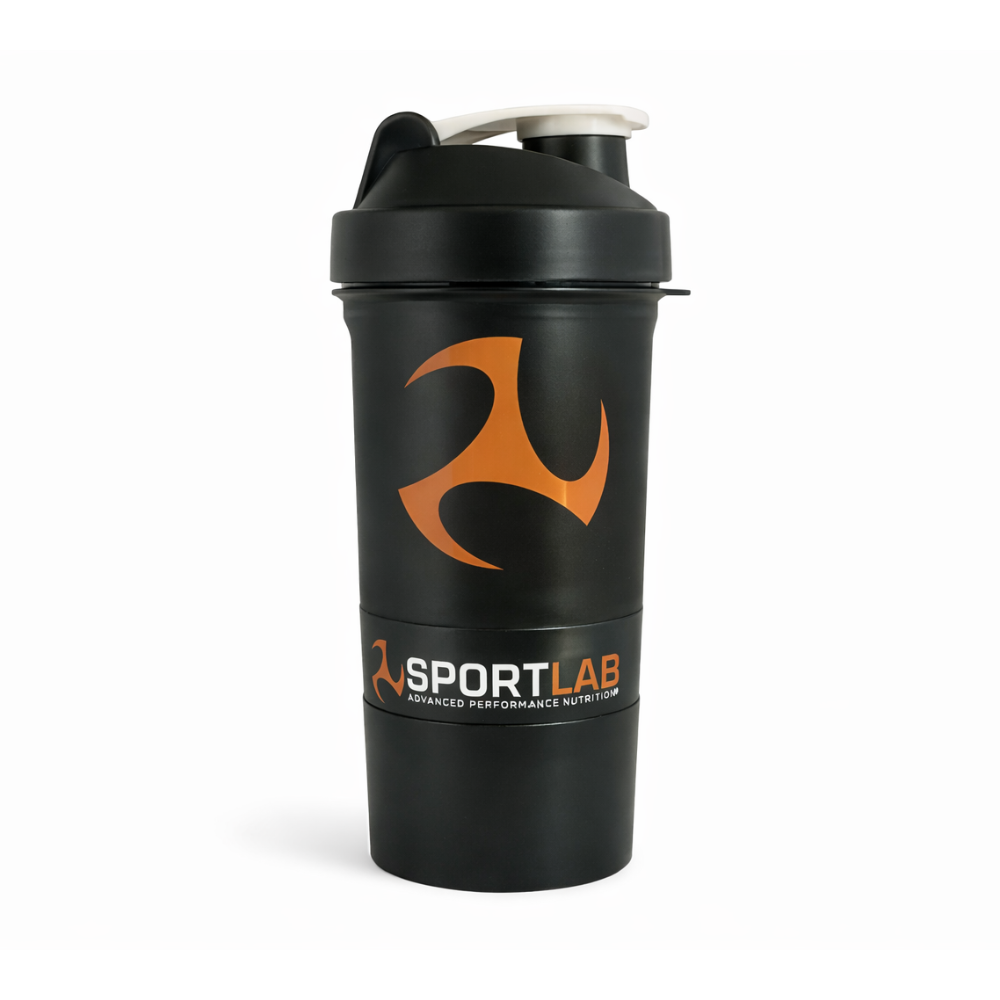Shaker 3 en 1 Sportlab de 400 ml, accesorio de deporte para mezclar bebidas y proteínas, en diseño compacto y resistente