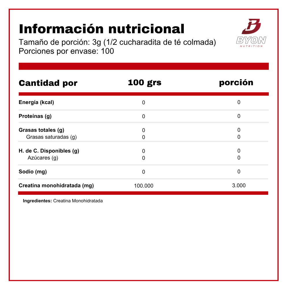 Creatina Creapure 300 g - Optimum Nutrition | Byon Nutrition