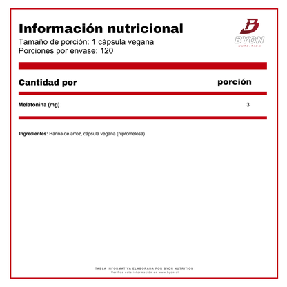 Melatonina de Swanson, 3 mg por cápsula, envase con 120 cápsulas.