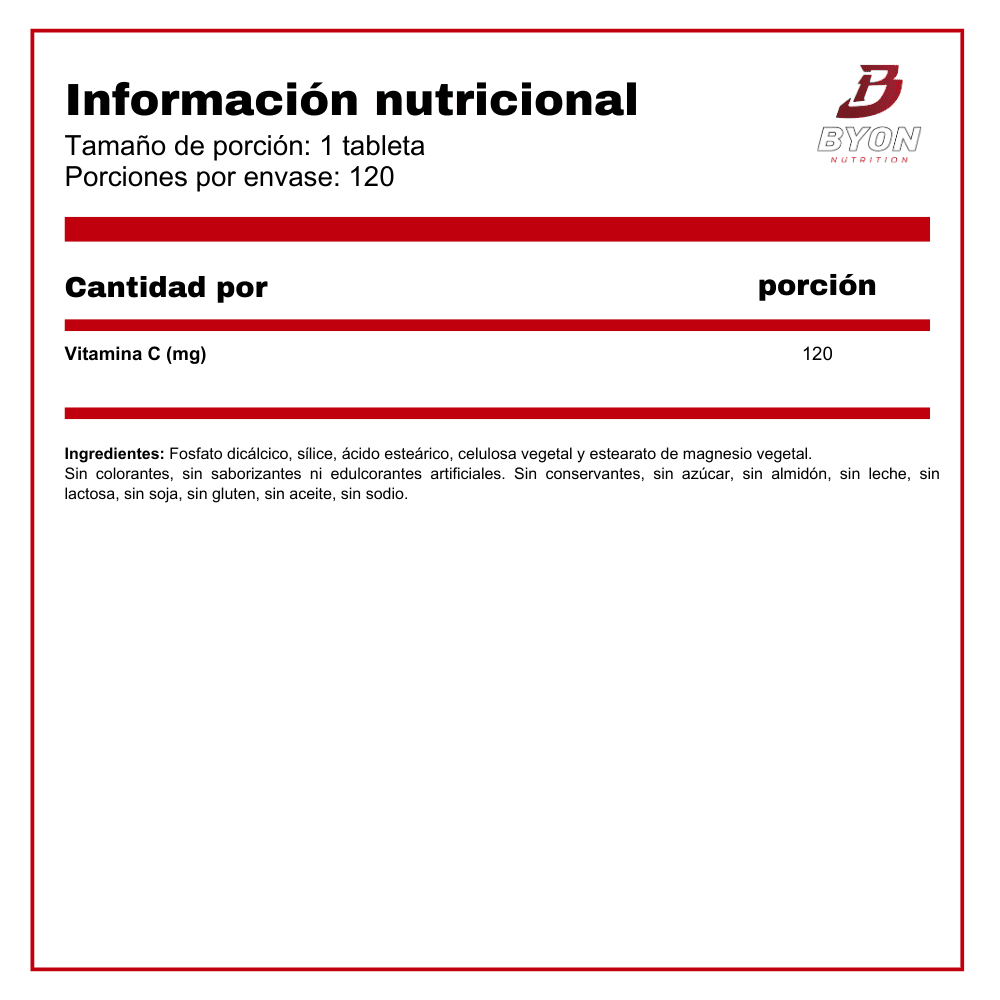 Tabletas de vitamina C 1000mg de la marca Landerfit, presentación de 120 unidades, suplemento de vitaminas y salud.