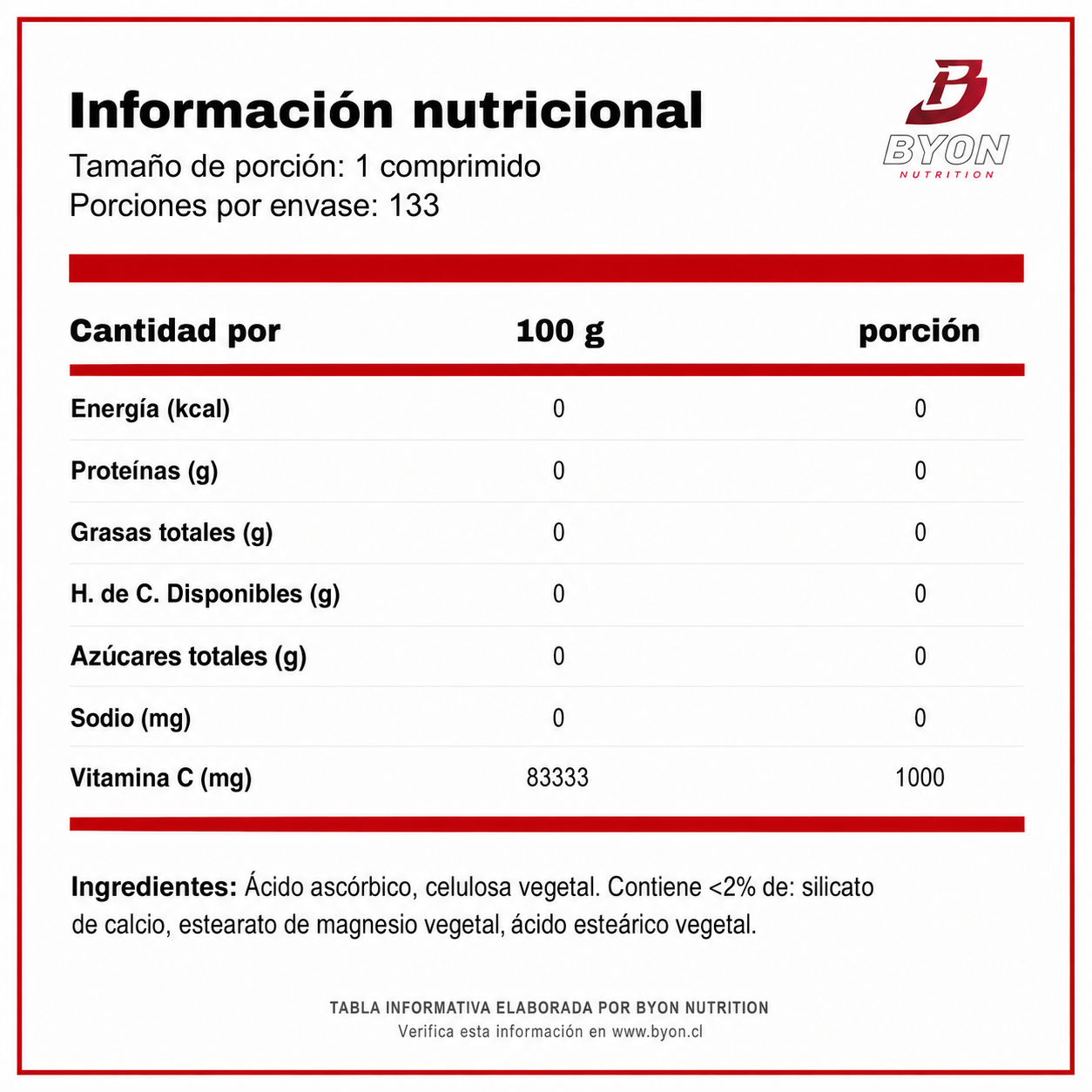 Vitamina C 1000 mg de Sundown Naturals, envase con 133 cápsulas.