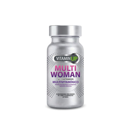 Vitamin UP MultiWoman Newscience en frasco de 60 comprimidos.