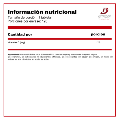 Pack de 2 botellas de Vitamina C Landerfit 1000 mg en tabletas, vitaminas y salud, con 120 tabletas por botella.