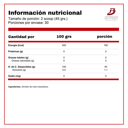 Waxy Maize 3 lbs Carbohidratos en Polvo - Ultimate nutrition - Byon Nutrition